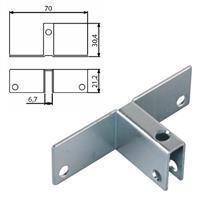 Beslag för väggavskiljning 7mm.
