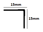 1-701 L-list 15mm X 15mm Solid EPDMgummi