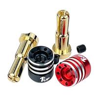 1up Racing Heatsink Bullet Plugs - 4/5mm Stepped (