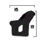 1-16525 Tätningslist Dörrar med clips GM 55-66