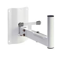 Wall mount speaker bracket with mounting pole