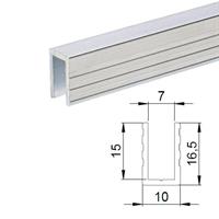 Aluminiumlist för 7 mm. avslut.