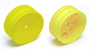  Buggy Front Hex Wheels, 2.2 in/12 mm, yellow, 2wd