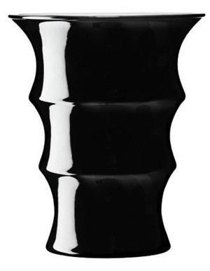 Vase, svart, 23 cm