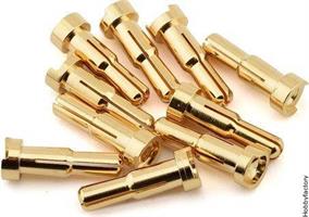 4/5MM DUAL BULLET GOLD PLUG MALE (2ST)