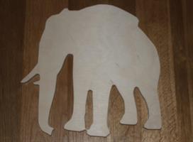 ELEFANT av 12mm kryssfiner, 30cm, UPUSSET