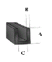 1-657 A=8mm, B=1,5mm, C=3mm