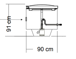 Pumpstation för "grått vatten" (med backventil)