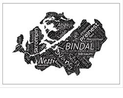 Dialektplakat Bindalskart 