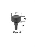 5,5mm hål Anslagsgummi