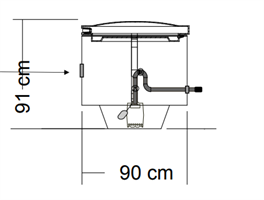 Pumpstation för "grått vatten" (utan bakventil)