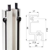 Double Sliding Rack Strip System Aluminium.