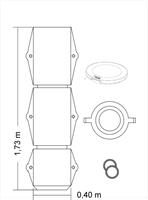 Kokoomakaivo 1/1 kork 1,7m, halk 0,40 m