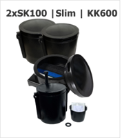 2xSK100 - BioBox Slim 400 l / 24 H - KK600