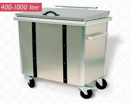 Avfallsbeholder 1000 liter Aluminium