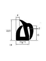 1-716 Z-list för 6mm glas