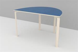 Mio Bord 800x1200mm halvrund m/lino H50cm blå