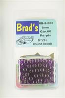 Brad´s Round Beads 8mm Purple 60st