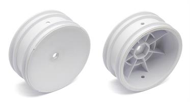 Buggy Front Hex Wheels, 2.2 in/12 mm, white, 2wd