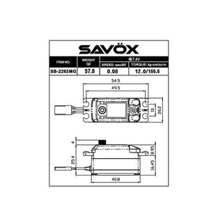 SAVÖX - Servo 13kg 0.08s HV Brushless Black Ed